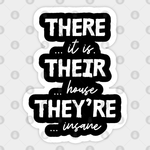 There Their They're Funny Grammar Grammatical Teacher Sticker by isstgeschichte